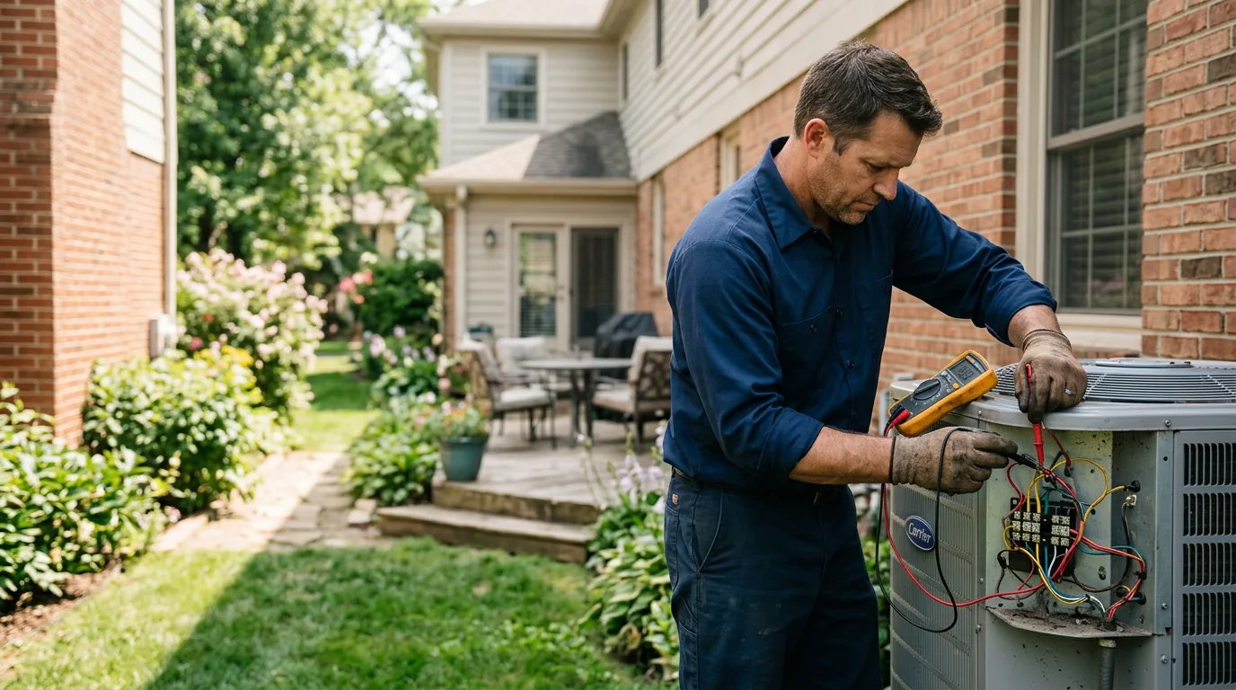 HVAC technician working near Eden Prairie, MN